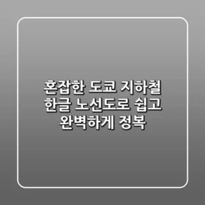 혼잡한 도쿄 지하철, 한글 노선도로 쉽고 완벽하게 정복!
