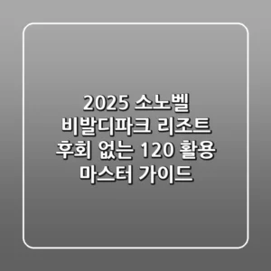 2025 소노벨 비발디파크 리조트, 후회 없는 120% 활용 마스터 가이드