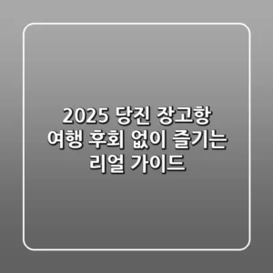 2025 당진 장고항 여행, 후회 없이 즐기는 리얼 가이드