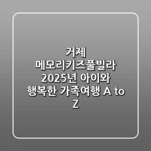 거제 메모리키즈풀빌라: 2025년 아이와 행복한 가족여행 A to Z